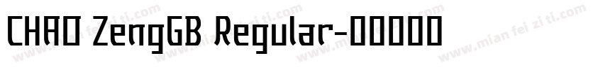 CHAO ZengGB Regular字体转换